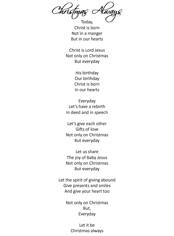 Write a holiday poem called joy picture